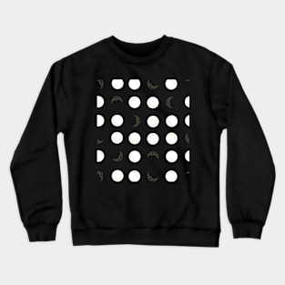 Moon and full moon pattern Crewneck Sweatshirt